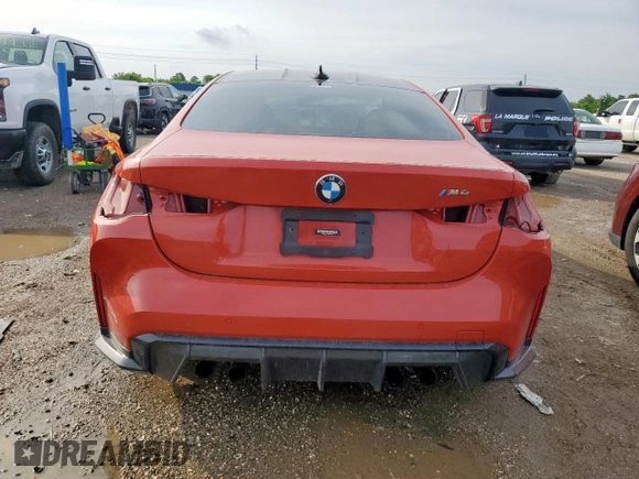 2022 BMW M4 with VIN WBS53AZ06NCK14897, listed as a Copart auction lot 58431015 with Not provided miles and Salvage title. Bid and sale history available at DreamBid. Image 6.