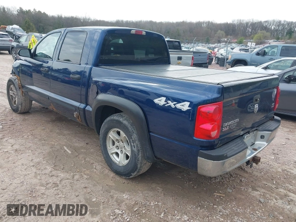 2005 Dodge Dakota SLT with VIN 1D7HW48N65S288584, listed as a IAAI auction lot 42130695 with 221,636 mi miles. Bid and sale history available at carsss.com. Image 3.