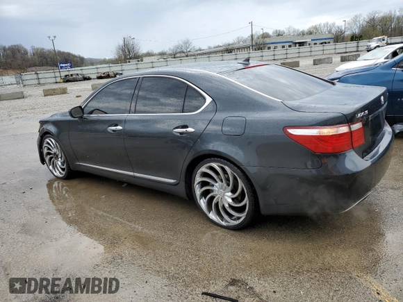 2007 Lexus LS 460 with VIN JTHBL46F075041503, listed as a Copart auction lot 50299465 with 192,076 mi miles and Salvage Title. Bid and sale history available at DreamBid. Image 2.