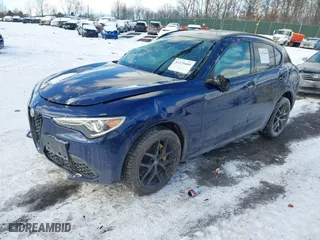 2021 Alfa Romeo Stelvio Ti with VIN ZASPAKBN1M7D09433, listed as a IAAI auction lot 41378468 with 31,717 mi miles. Bid and sale history available at carsss.com. Image 17.