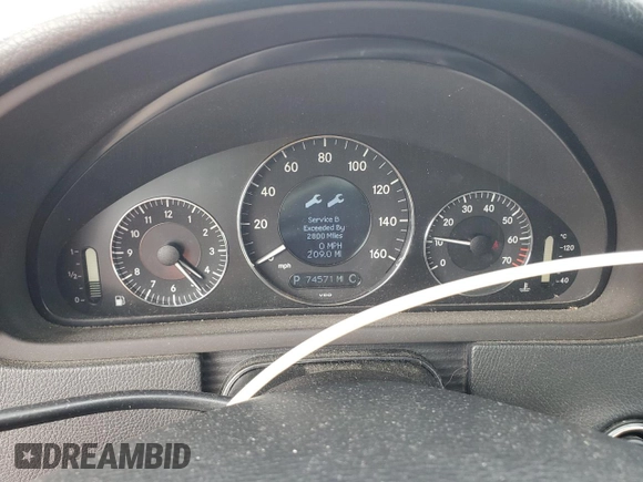 2009 Mercedes-Benz CLK 350 with VIN WDBTK56F79T102356, listed as a Copart auction lot 55977045 with 74,571 mi miles and Salvage Title. Bid and sale history available at DreamBid. Image 9.