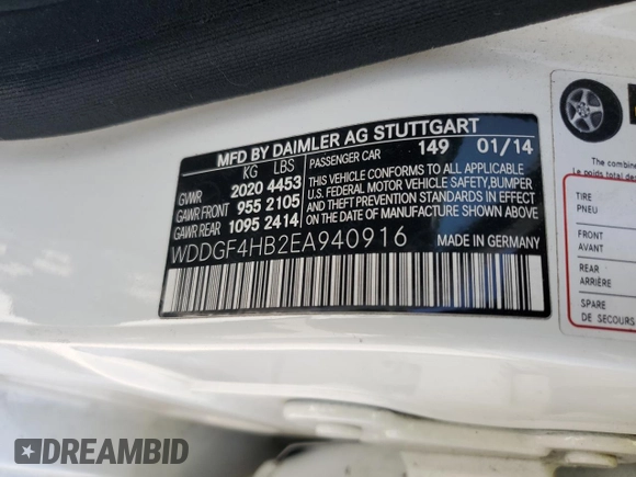 2014 Mercedes-Benz C 250 Sport with VIN WDDGF4HB2EA940916, listed as a Copart auction lot 62550455 with 91,691 mi miles and Salvage title. Bid and sale history available at DreamBid. Image 12.
