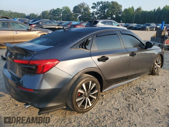 2023 Honda Civic EX with VIN 2HGFE1F7XPH306331, listed as a Copart auction lot 62235105 with 35,824 mi miles and Salvage title. Bid and sale history available at DreamBid. Image 3.
