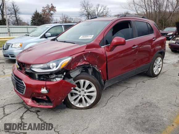 2018 Chevrolet Trax Premier with VIN 3GNCJRSB0JL398058, listed as a Copart auction lot 85088414 with 53,001 mi miles and Salvage Title. Bid and sale history available at carsss.com. Image 1.