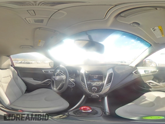 2012 Hyundai Veloster w/Gray Int with VIN KMHTC6ADXCU066489, listed as a Copart auction lot 60538585 with 161,917 mi miles and Salvage title. Bid and sale history available at DreamBid. Image 15.