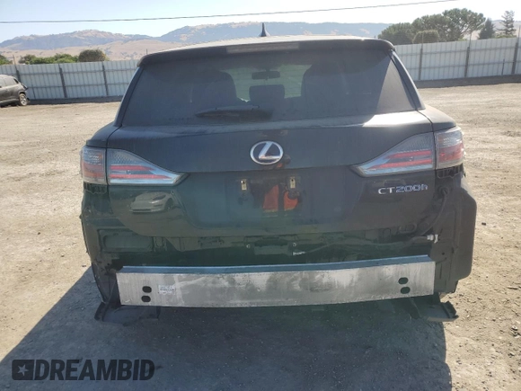 2015 Lexus CT 200h with VIN JTHKD5BH5F2237706, listed as a Copart auction lot 62912985 with 187,828 mi miles and Salvage title. Bid and sale history available at DreamBid. Image 6.