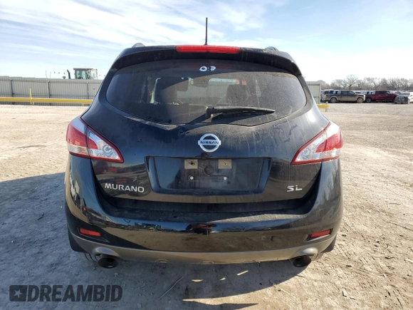 2014 Nissan Murano SL with VIN JN8AZ1MU7EW418559, listed as a Copart auction lot 41577695 with 125,256 mi miles and Salvage Title. Bid and sale history available at carsss.com. Image 6.