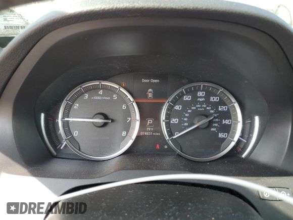 2020 Acura MDX with VIN 5J8YD4H38LL006565, listed as a Copart auction lot 56508665 with 74,831 mi miles and Salvage title. Bid and sale history available at DreamBid. Image 9.