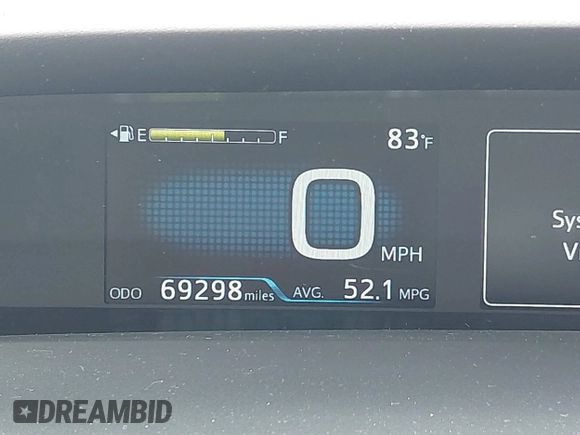 2020 Toyota Prius LE with VIN JTDL9RFU1L3017670, listed as a IAAI auction lot 42694974 with 69,298 mi miles and . Bid and sale history available at DreamBid. Image 16.