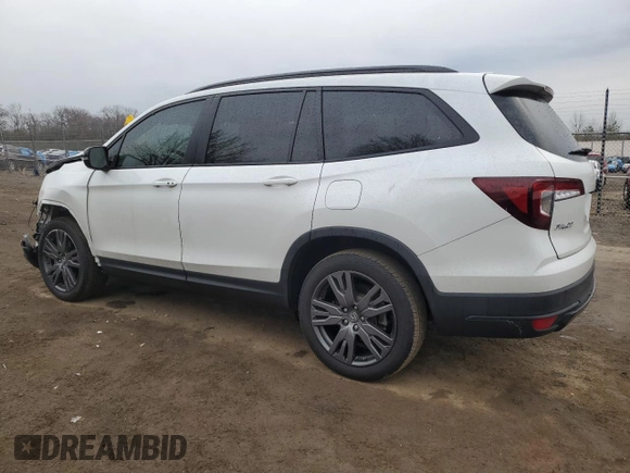 2022 Honda Pilot Sport with VIN 5FNYF6H32NB092272, listed as a Copart auction lot 47197305 with 20,770 mi miles and Salvage Title. Bid and sale history available at DreamBid. Image 2.