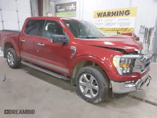 2021 Ford F-150 XL with VIN 1FTFW1ED5MFA91022, listed as a IAAI auction lot 41722265 with 44,456 mi miles. Bid and sale history available at carsss.com. Image 1.