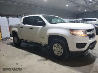 2020 Chevrolet Colorado 4WD Work Truck with VIN 1GCGTBEN9L1219429, listed as a Copart auction lot 46826185 with 57,180 mi miles and Salvage Title. Bid and sale history available at carsss.com. Image 4.