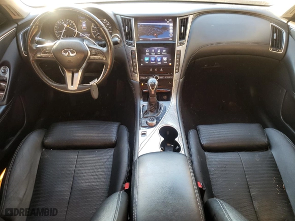 2018 Infiniti Q50 3.0t SPORT with VIN JN1EV7AR1JM444191, listed as a Copart auction lot 82993554 with NaN miles and Salvage Title. Bid and sale history available at carsss.com. Image 8.