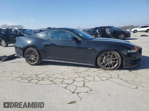 2024 Ford Mustang GT with VIN 1FA6P8CFXR5425350, listed as a Copart auction lot 44554165 with 4,356 mi miles and Salvage Title. Bid and sale history available at DreamBid. Image 4.