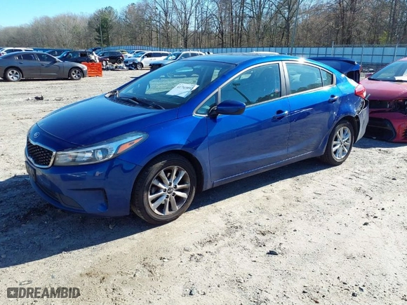 2017 Kia Forte S with VIN 3KPFL4A74HE125350, listed as a IAAI auction lot 41743892 with 110,000 mi miles. Bid and sale history available at carsss.com. Image 2.