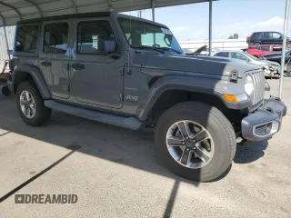 2019 Jeep Wrangler Unlimited Sahara with VIN 1C4HJXEG0KW532685, listed as a Copart auction lot 55503805 with 67,108 mi miles and Salvage title. Bid and sale history available at DreamBid. Image 4.