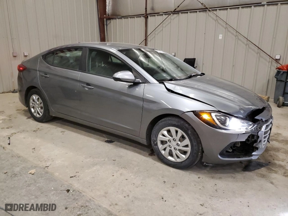2017 Hyundai Elantra SE with VIN KMHD74LF9HU394666, listed as a Copart auction lot 43701135 with 122,207 mi miles and Non Repairable. Bid and sale history available at carsss.com. Image 4.