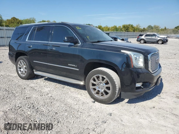 2015 GMC Yukon Denali with VIN 1GKS2CKJ9FR173812, listed as a Copart auction lot 72577144 with 207,940 mi miles and Salvage Title. Bid and sale history available at carsss.com. Image 4.