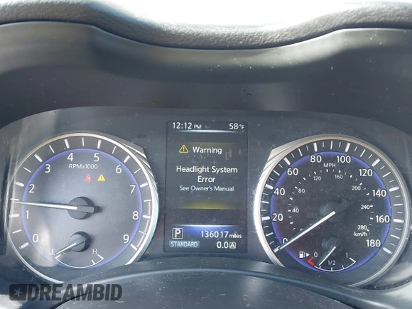 2015 Infiniti Q50 with VIN JN1BV7AP1FM354175, listed as a IAAI auction lot 41486327 with 136,017 mi miles and . Bid and sale history available at DreamBid. Image 7.