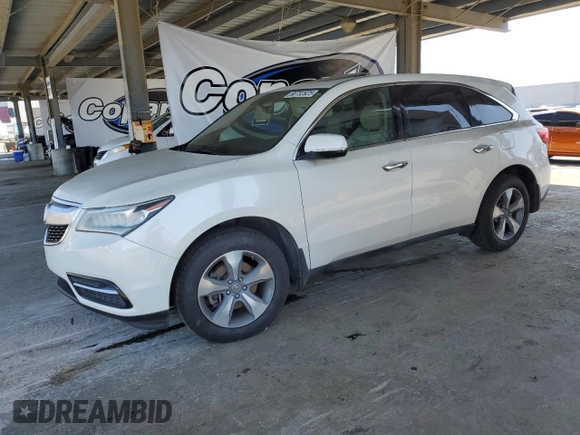 2016 Acura MDX with VIN 5FRYD4H21GB017596, listed as a Copart auction lot 60732925 with Not provided miles and Salvage title. Bid and sale history available at DreamBid. Image 1.