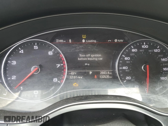 2015 Audi A6 Prestige with VIN WAUHGBFC5FN039459, listed as a Copart auction lot 49908565 with 132,535 mi miles and Salvage title. Bid and sale history available at DreamBid. Image 9.