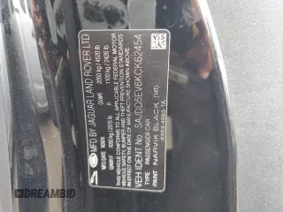 2019 Jaguar F-Type with VIN SAJDD5EV6KCK62454, listed as a Copart auction lot 70392324 with Not Provided miles and Salvage Title. Bid and sale history available at DreamBid. Image 12.
