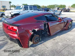 2017 Chevrolet Corvette Grand Sport 1LT with VIN 1G1YW2D76H5101460, listed as a IAAI auction lot 41987606 with 1 mi miles. Bid and sale history available at carsss.com. Image 4.