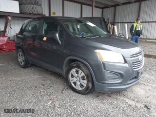 2016 Chevrolet Trax LS with VIN 3GNCJKSB4GL265545, listed as a IAAI auction lot 41701659 with 111,942 mi miles. Bid and sale history available at carsss.com. Image 1.