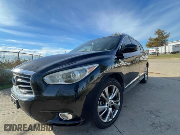 2013 Infiniti JX35 with VIN 5N1AL0MN2DC326710, listed as a Copart auction lot 80642574 with 174,686 mi miles and Clean Title. Bid and sale history available at carsss.com. Image 2.