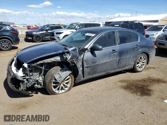 2007 Infiniti G35 Sedan G35x with VIN JNKBV61F37M806710, listed as a Copart auction lot 50420395 with 161,048 mi miles and Salvage Title. Bid and sale history available at carsss.com. Image 1.