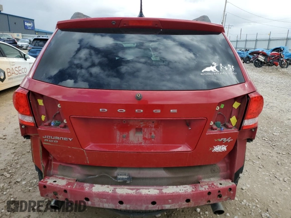 2013 Dodge Journey R/T with VIN 3C4PDDEG1DT595269, listed as a Copart auction lot 79164814 with 203,524 mi miles and Salvage title. Bid and sale history available at DreamBid. Image 6.