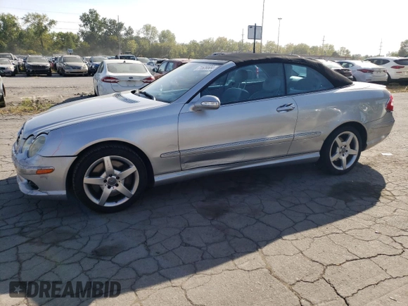 2005 Mercedes-Benz CLK 500 with VIN WDBTK75G45T048451, listed as a Copart auction lot 71526504 with 112,668 mi miles and Salvage Title. Bid and sale history available at DreamBid. Image 1.
