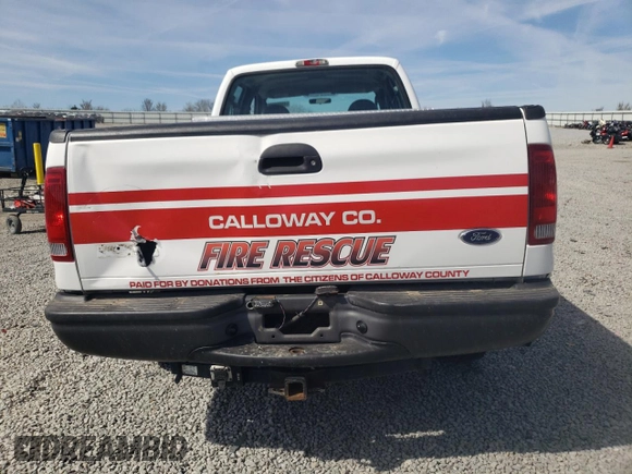 2005 Ford F-250 XL with VIN 1FTSW21535EC49075, listed as a Copart auction lot 49804265 with 31,506 mi miles and Salvage title. Bid and sale history available at DreamBid. Image 6.