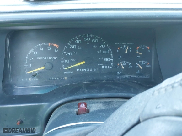 1996 Chevrolet Tahoe with VIN 1GNEK13R3TJ318572, listed as a IAAI auction lot 41419555 with 199,201 mi miles. Bid and sale history available at carsss.com. Image 7.