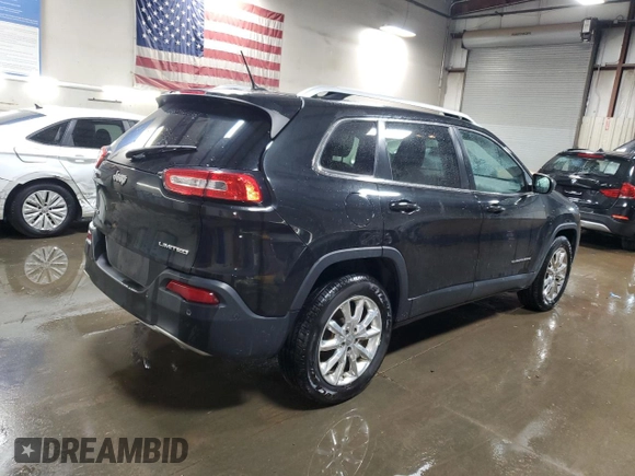 2014 Jeep Cherokee Limited with VIN 1C4PJMDS1EW266615, listed as a Copart auction lot 51103455 with 84,557 mi miles and Salvage Title. Bid and sale history available at carsss.com. Image 3.