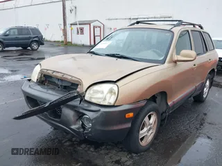 2003 Hyundai Santa Fe GLS with VIN KM8SC73D63U350345, listed as a IAAI auction lot 41841877 with 109,764 mi miles. Bid and sale history available at carsss.com. Image 2.