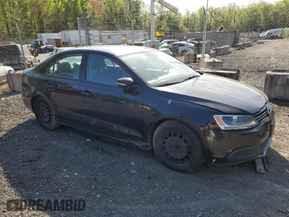 2011 Volkswagen Jetta Sedan SE w/Convenience & Sunroof PZEV with VIN 3VWDZ7AJ2BM339007, listed as a Copart auction lot 53679025 with 0 mi miles and Salvage Title. Bid and sale history available at carsss.com. Image 4.
