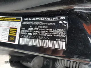 2017 Mercedes-Benz C 43 AMG with VIN 55SWF6EB7HU188565, listed as a Copart auction lot 87072524 with Not Provided miles and Salvage Title. Bid and sale history available at DreamBid. Image 14.