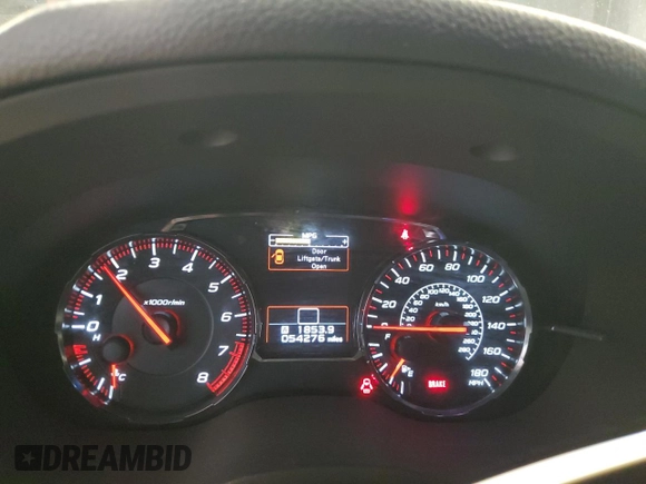 2020 Subaru WRX Premium с VIN JF1VA1C61L9805746, выставлен на аукционе Copart как лот 55529215 с пробегом 54 276 миль миль и Списание • Salvage title. История ставок и продаж доступна на DreamBid. Изображение 9.