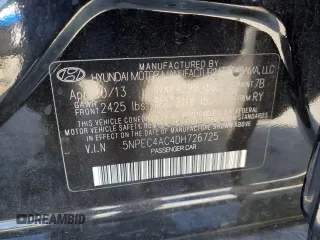 2013 Hyundai Sonata SE z VIN 5NPEC4AC4DH726725, wystawiony jako Copart lot #51821295 z przebiegiem 94 092 mil mil oraz Szkoda całkowita • Salvage title. Historia ofert i sprzedaży dostępna na DreamBid. Obrazek 12.
