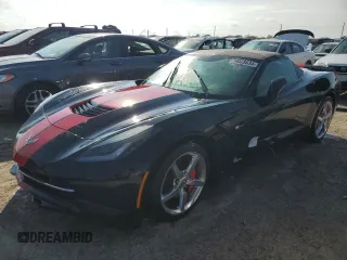 2014 Chevrolet Corvette 2LT with VIN 1G1YD3D79E5124044, listed as a Copart auction lot 74028634 with Not provided miles and Salvage title. Bid and sale history available at DreamBid. Image 1.