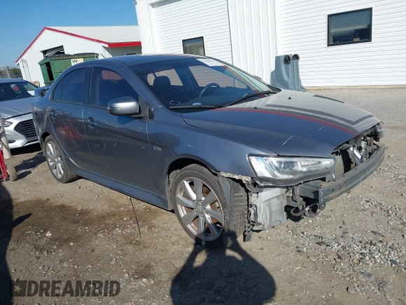 2015 Mitsubishi Lancer GT with VIN JA32U8FWXFU025656, listed as a IAAI auction lot 41482098 with 295,626 mi miles. Bid and sale history available at carsss.com. Image 1.
