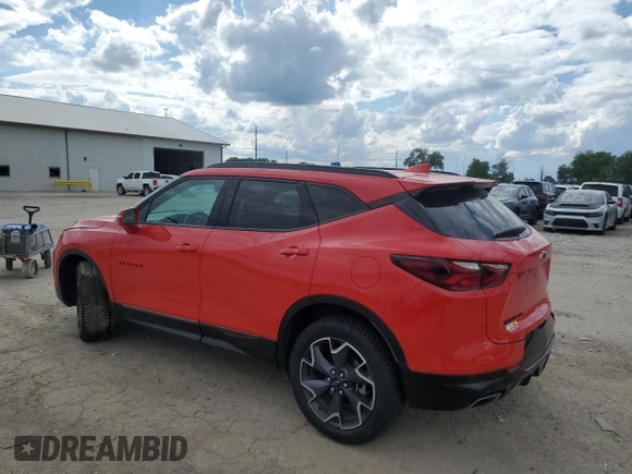 2020 Chevrolet Blazer RS z VIN 3GNKBKRS8LS573512, wystawiony jako Copart lot #58736815 z przebiegiem Nie podano mil oraz Szkoda całkowita • Salvage title. Historia ofert i sprzedaży dostępna na DreamBid. Obrazek 2.