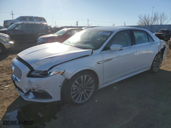 2017 Lincoln Continental Select with VIN 1LN6L9SP2H5623940, listed as a Copart auction lot 46302355 with 68263 miles and Salvage Title. Bid and sale history available at carsss.com. Image 1.
