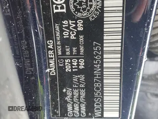 2017 Mercedes-Benz CLA 45 AMG with VIN WDDSJ5CB7HN456257, listed as a Copart auction lot 88648175 with 98,080 mi miles and Salvage Title. Bid and sale history available at DreamBid. Image 12.