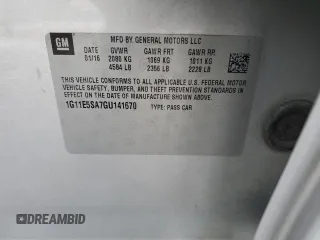 2016 Chevrolet Malibu Limited LTZ with VIN 1G11E5SA7GU141670, listed as a Copart auction lot 45946825 with 176,685 mi miles and Salvage Title. Bid and sale history available at carsss.com. Image 12.