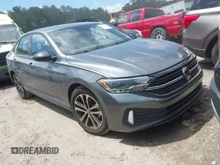 2024 Volkswagen Jetta Sport with VIN 3VWBM7BU8RM038881, listed as a IAAI auction lot 42208706 with 11,843 mi miles and . Bid and sale history available at DreamBid. Image 1.