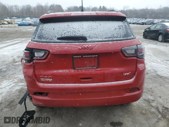 2022 Jeep Compass (RED) Edition с VIN 3C4NJDCB6NT237206, выставлен на аукционе Copart как лот 46014455 с пробегом 22 399 миль миль и Списание • Salvage title. История ставок и продаж доступна на DreamBid. Изображение 6.