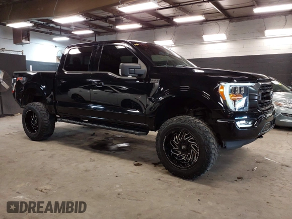 2021 Ford F-150 XL with VIN 1FTFW1E57MFA64154, listed as a IAAI auction lot 42480601 with 39,339 mi miles and . Bid and sale history available at DreamBid. Image 1.
