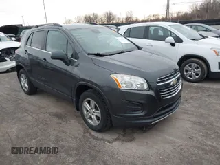 2016 Chevrolet Trax LT with VIN 3GNCJPSB0GL233897, listed as a IAAI auction lot 41936662 with 91,672 mi miles. Bid and sale history available at carsss.com. Image 1.